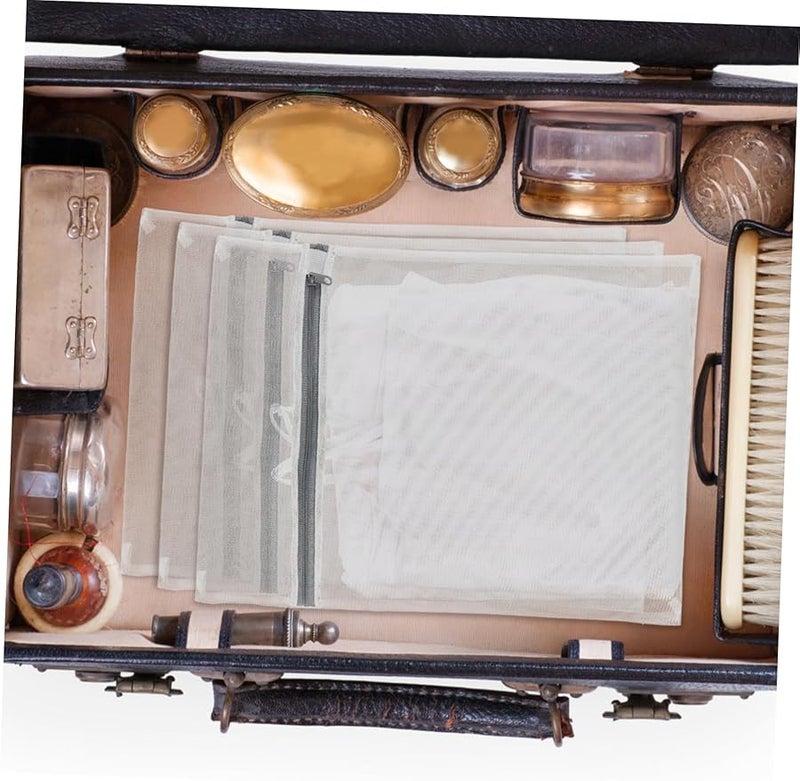 ميكينونا حقيبة غسيل شبكية ناعمة رمادية بحافظة سحاب لحماية الأقمشة الحساسة في الغسالة - Image 5